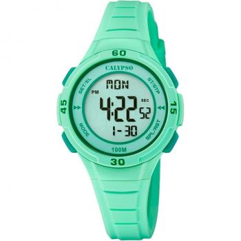 Reloj Infantil Calypso K5830/1 con Correa de Caucho Verde y Pantalla Digital
