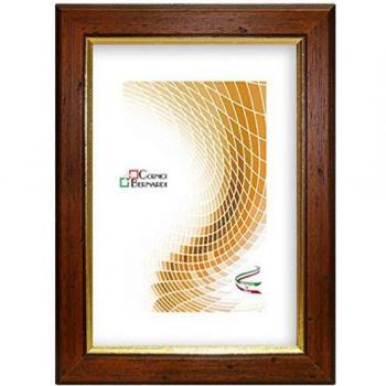 Juego de 14 marcos de madera sólida estilo Arte Povera en color nogal para cuadros de 24x30 cm