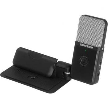 Samson Go Mic Video Portable Multi-Pattern USB Microphone with HD Webcam, Black