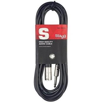 Stagg SAC3PXM DL - Cable XLR macho a Jack 6,3 mm. Color Negro