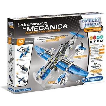 Clementoni - Mechanics - Aviones y Helicopteros - juego de construcciones mecánica a partir de 8 años, juguete en español