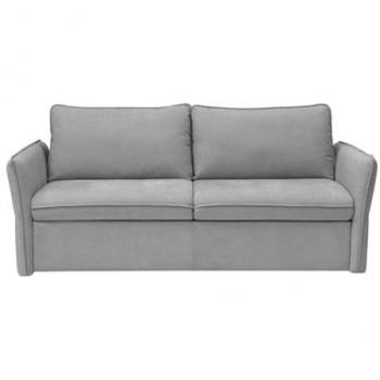 Sofá cama de 3 plazas convertible rápido en tela gris con colchón de 140 cm CELTARI