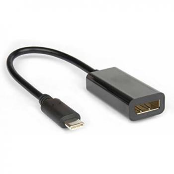 Adaptador de vídeo USB Tipo C a DisplayPort 4K Negro Hamlet XVAUC-DP4K