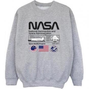 Sudadera NASA Space Admin para niños 12-13 años blanca