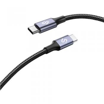 Cable USB-C Subblim Plus 100W 2m Nylon Trenzado con E-Marker y Transferencia de 480Mbps