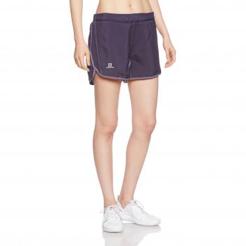 Salomon Agile W Pantalón Corto, Mujer, Morado