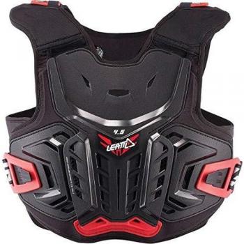 Leatt 4.5 - Protector de pecho para moto unisex – Adulto, negro/rojo, talla única