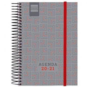 Finocam - Agenda Curso 2020-2021 E8, 120 x 171 1 Día Página Espir Nobel, Rojo, Español