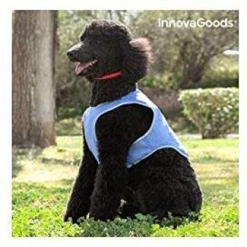 InnovaGoods IG813994 Chaleco Refrescante para Mascotas Medianas, M, Azul