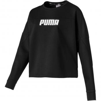 PUMA Nu-Tility Cropped Crew Sweat Sudadera, Mujer, Black, L