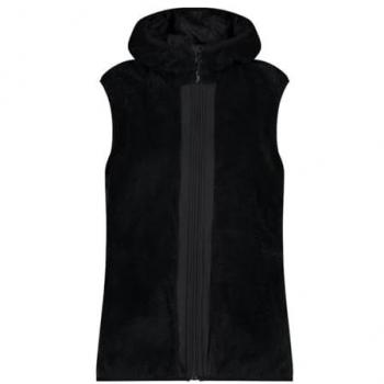 CMP Women's Black Hooded Vest D36
