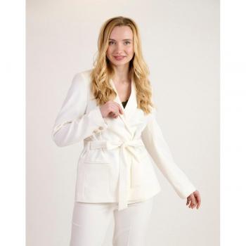 Blazer de mujer con cinturón y bolsillos