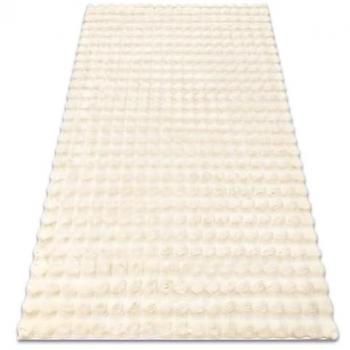 Alfombra Bubble Imitación Piel de Conejo 3D Estructural Beige 140x190 cm