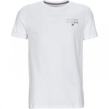 Camiseta Original Blanco Tommy Hilfiger para Hombre con Logo Bordado