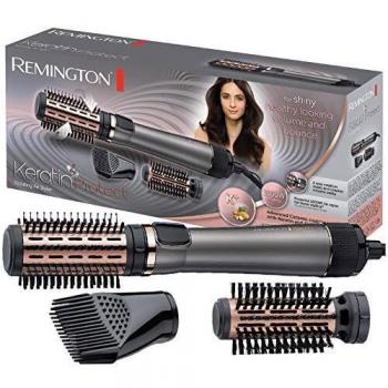 Remington Keratin Protect AS8810 Cepillo de Aire Caliente Giratorio, Vapor, 1000W, Plata/Negro/Oro, Cable de 3m