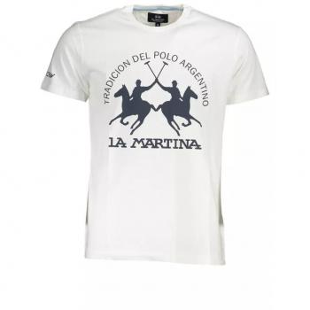 La Martina White Cotton T-Shirt - XL