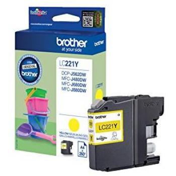 Brother LC221 - Tinta, color amarillo