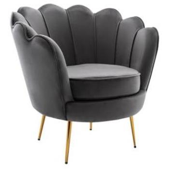 Sillón de Terciopelo Dandelion - Antracita - Diseño Contemporáneo de Pascal Morabito