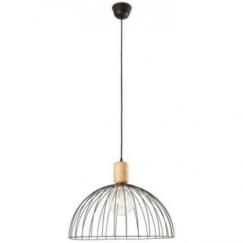 Colgante Contrast Steel negro mate 1 bombilla 193,5cm
