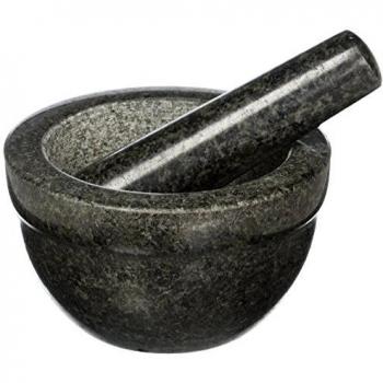 Mortero de Granito Rösle 14cm con Mano, Antideslizante, Ideal para Hierbas y Especias
