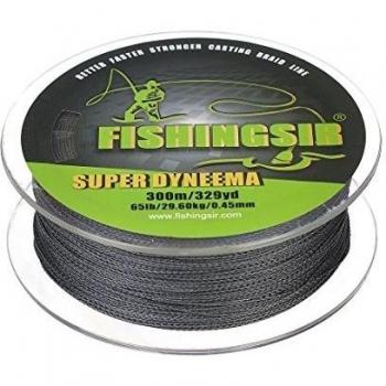 Fishingsir Súper fuerte Dyneema PE sedal trenzado Gris 4-hilo/8-hilo 12LB~120LB 137M/300M/500M/1000M