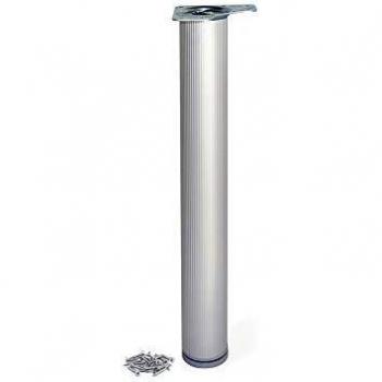 EMUCA 3112462 - Pata de mesa regulable Emuca D. 80 x 710 mm en aluminio anodizado mate