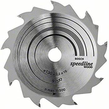 Bosch 2 608 640 774 - Hoja de sierra circular Speedline Wood - 130 x 16 x 2,2 mm, 9