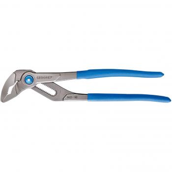 GEDORE Tenaza pico loro, Alicates pico loro, Anchura de sujeción de hasta 38 mm, Posición fija con botón, Seguro antipellizcos, Plana, Cromada, 142 10 TL