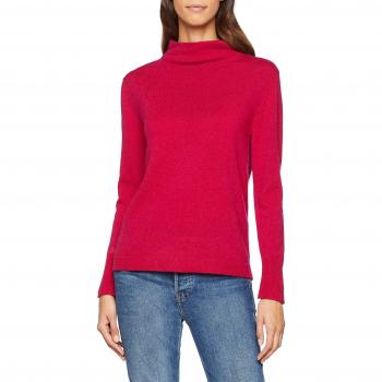 SELECTED FEMME Slfaya Cashmere LS Knit T-Neck B, suéter para Mujer, Rojo Love Potion, 40