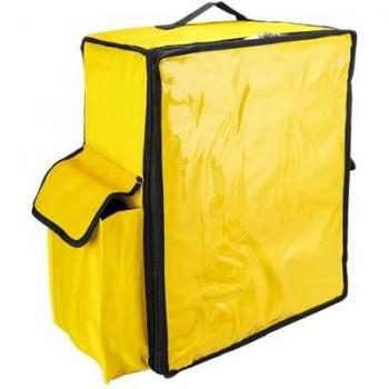 Nevera portátil amarilla 48 litros, mochila isotérmica 39x50x25 cm para picnic, camping y entrega de alimentos