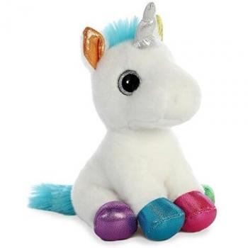 Juguete Peluche Aurora 60955 'Sparkle Tales' St Unicornio Blanco Y Patas Multicolor 18 cm
