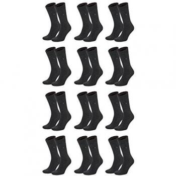 Tommy Hilfiger Pack de 12 calcetines para hombre gris antracita 39-42