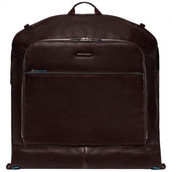 Piquadro Blue Square Leather Garment Bag 55 cm Brown