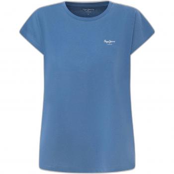 Pepe Jeans Lory Sustainable Casual Blue T-Shirt for Women, Short Sleeve