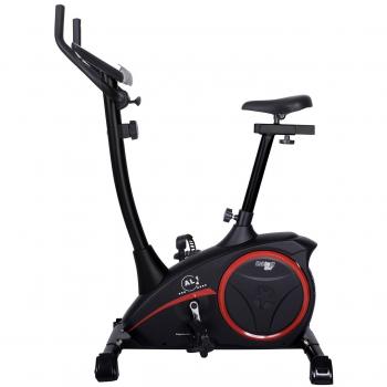 Bicicleta Estática Christopeit AL 1 Black Edition con Soporte para Tablet, 9 kg de Volante y 8 Niveles de Resistencia
