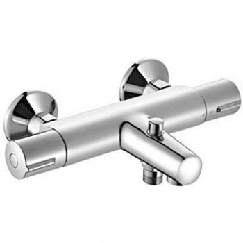 Mezclador termostático para baño y ducha Jacob Delafon Julio - Ahorro de agua - Gris - Latón - Cromado