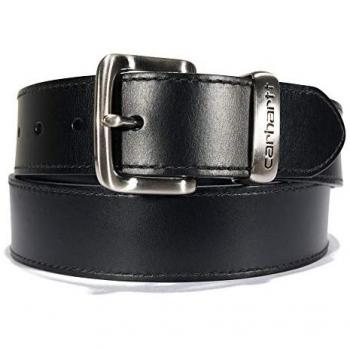 Cinturón de cuero Carhartt para jeans unisex, color negro, tamaño 42