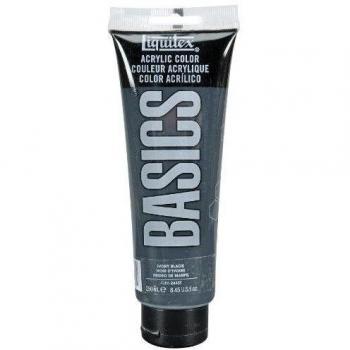 Liquitex BASICS - Tubo de pintura acrílica, color negro, 250 ml