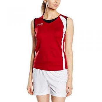 Spalding 4her Tank Top Camiseta De Equipaciones Manga Corta, Mujer, Rojo, XXXL