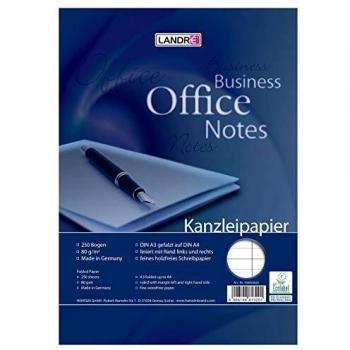 Papel de Despacho LANDRÉ A3/A4, 80 g/m², liso con doble borde, 250 hojas