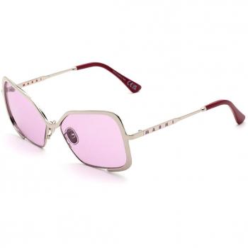 Marni Unila Valley Black Mauve OEN Men's Sunglasses Silver Size 58