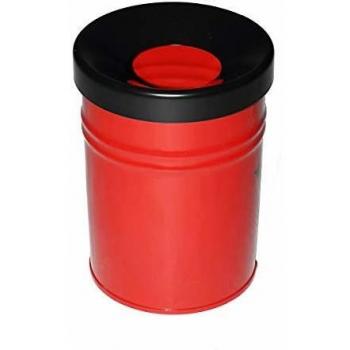 Recipiente para residuos autoextinguible 24L, rojo, Ø295mm, H370mm