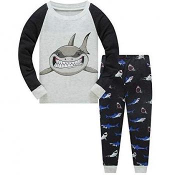 Qzrnly Niño Pijamas Dos Piezas PJs Manga Larga Pijama, 1-8 Años