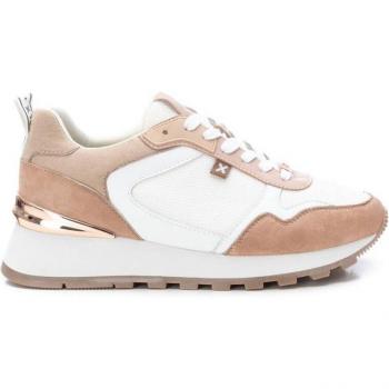 Zapatilla Xti Mujer Beige 140870 con Cordones y Suela Antideslizante - Modelo Clásico