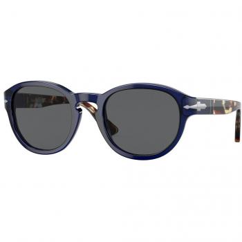 Persol PO3304S Havana Acetate Sunglasses with Blue Lenses for Men, Size 50 MM
