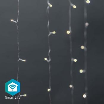 Cortina LED Decorativa SmartLife Wi-Fi 200 LEDs 3.00 m Luz Cálida Android™ / iOS