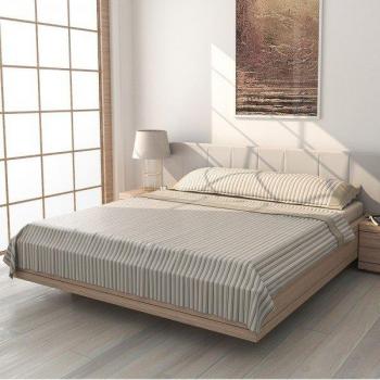Juego de Sábanas Nalui Vega Beig Polycotton, Lavable a 30º y Fácil Planchado para Cama 180