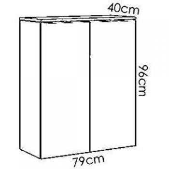 HOMEKIT Armario bajo 2 Puertas, 79x96x40 cm