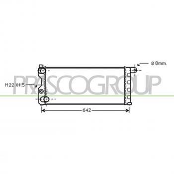 Radiador de motor PRASCO AB017R001 para FIAT, LANCIA y AUTOBIANCHI