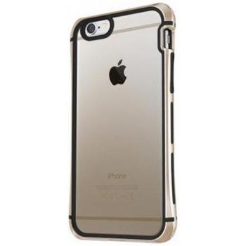 Funda Transparente Rígida Toxik para iPhone 6/6S - Oro y Negro